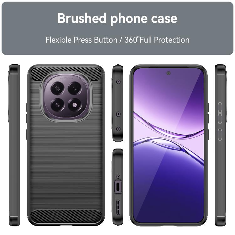 For OPPO F29 5G Carbon Fiber Brushed Texture TPU Phone Case