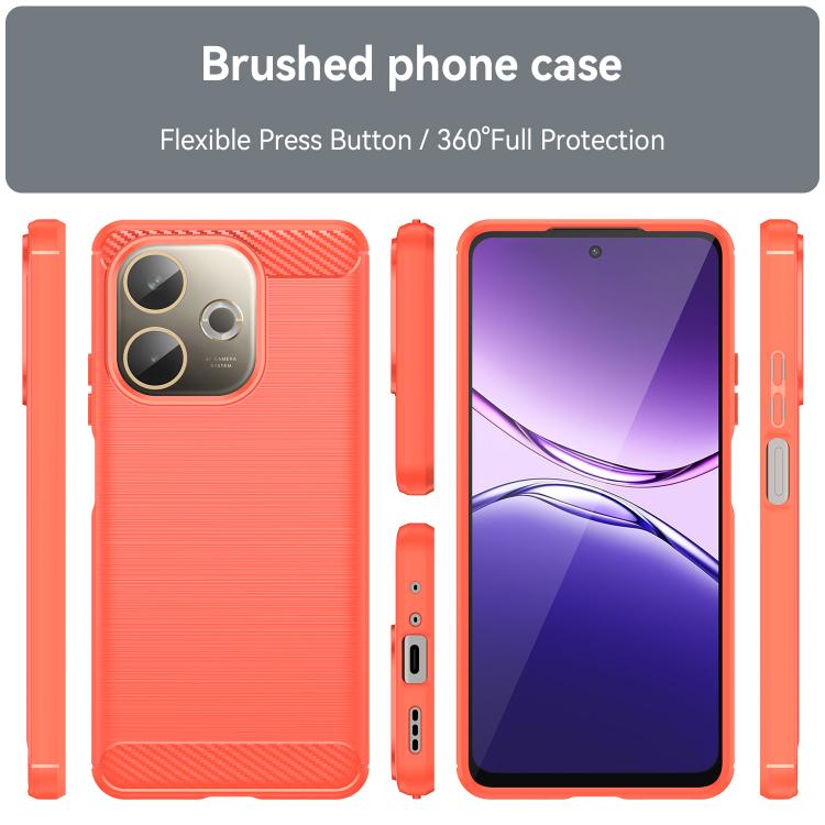 For OPPO A5 Energy 5G Carbon Fiber Brushed Texture TPU Phone Case