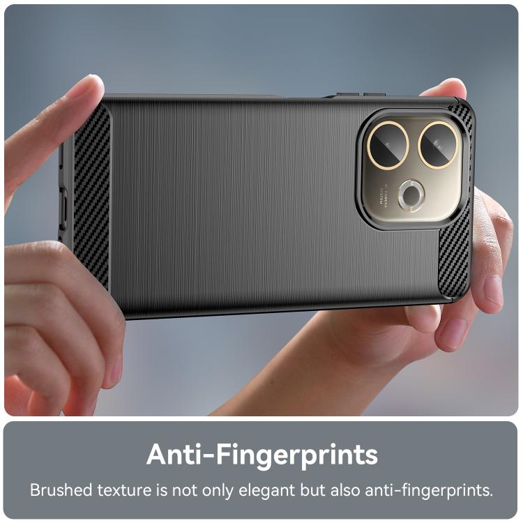 For OPPO A5 Pro 5G Global Carbon Fiber Brushed Texture TPU Phone Case