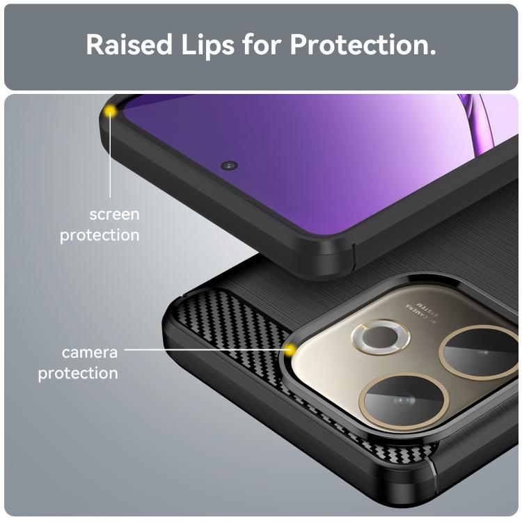 For OPPO A5 Pro 5G Global Carbon Fiber Brushed Texture TPU Phone Case