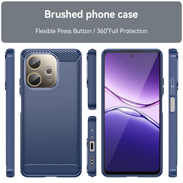 For OPPO A5 Pro 5G Global Carbon Fiber Brushed Texture TPU Phone Case
