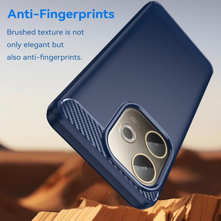 For OPPO A5 Pro 4G Carbon Fiber Brushed Texture TPU Phone Case