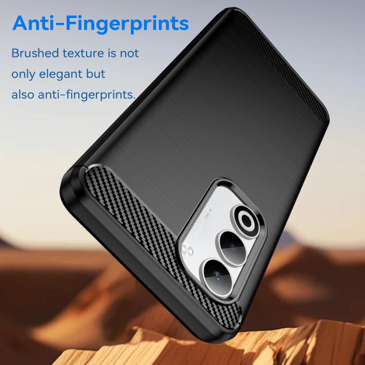 For OPPO A5 4G Global Carbon Fiber Brushed Texture TPU Phone Case