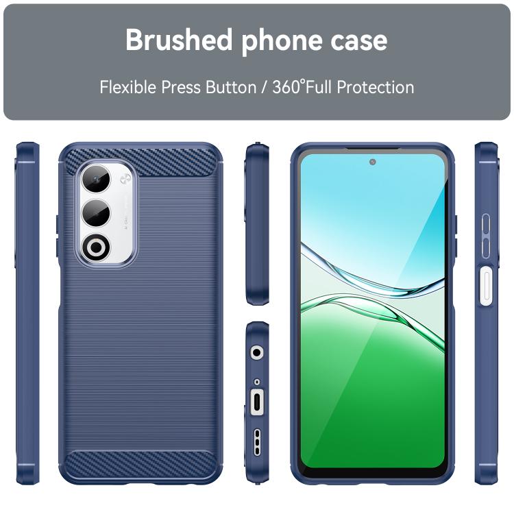 For OPPO A5 4G Global Carbon Fiber Brushed Texture TPU Phone Case
