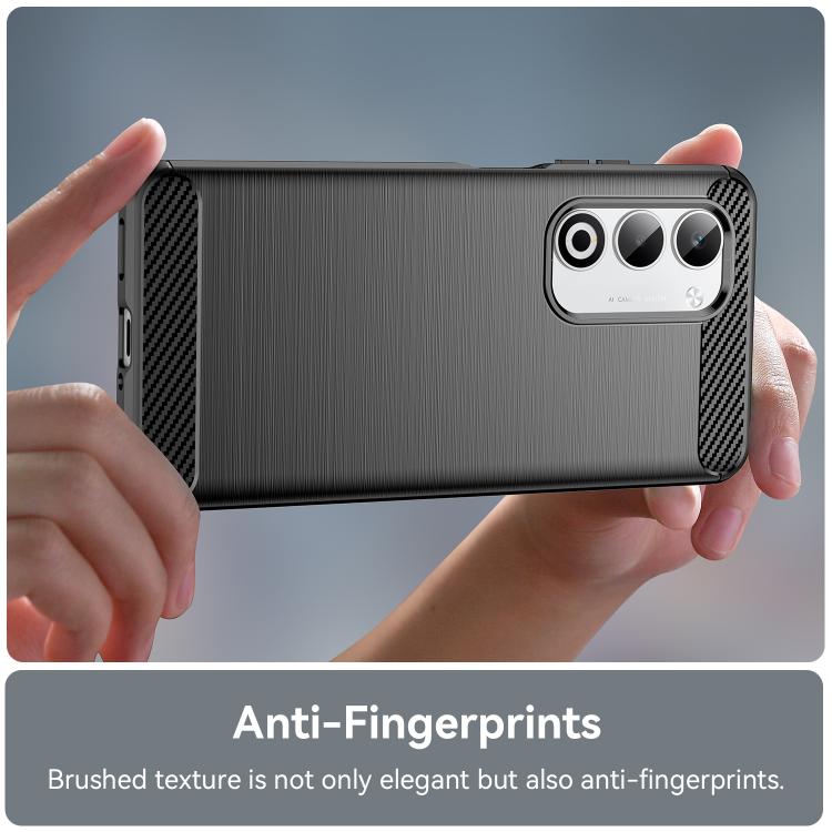 For OPPO A5 5G Global Carbon Fiber Brushed Texture TPU Phone Case