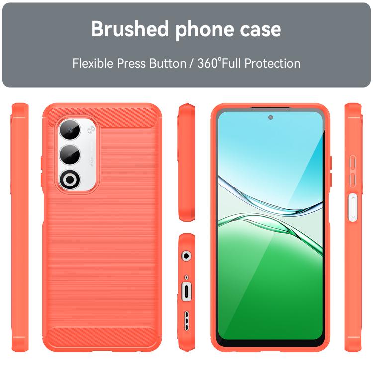 For OPPO A5 5G Global Carbon Fiber Brushed Texture TPU Phone Case