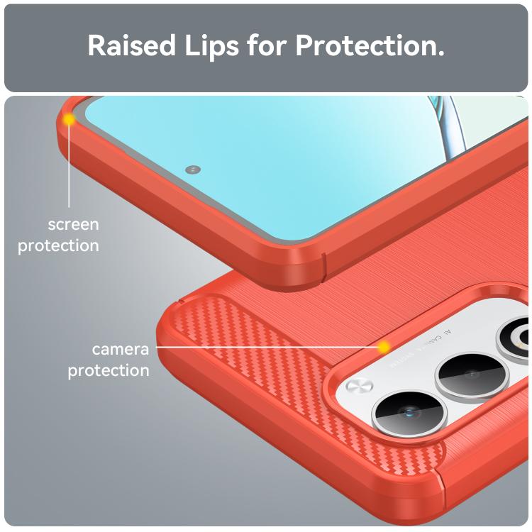 For OPPO A5 5G Global Carbon Fiber Brushed Texture TPU Phone Case