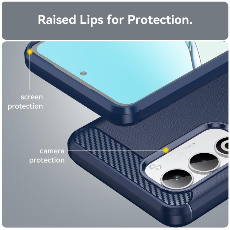 For OPPO A5 5G Global Carbon Fiber Brushed Texture TPU Phone Case