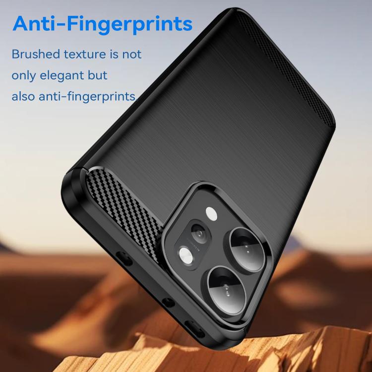 For OPPO Reno14 Pro Global Carbon Fiber Brushed Texture TPU Phone Case