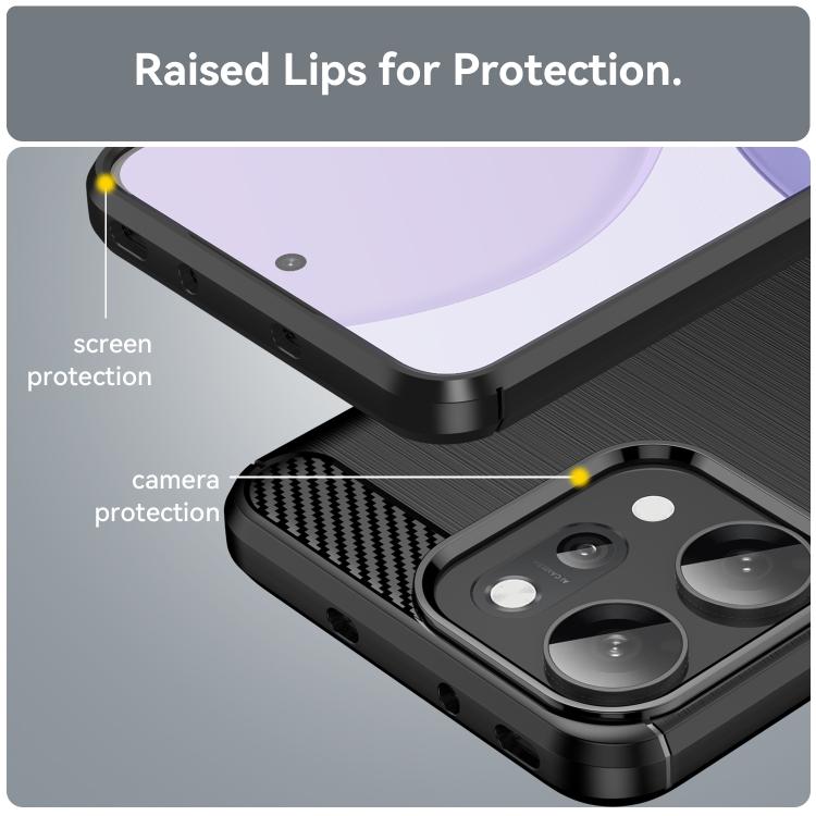 For OPPO Reno14 Pro Global Carbon Fiber Brushed Texture TPU Phone Case