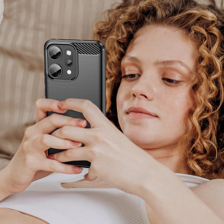 For OPPO Reno14 Pro Global Carbon Fiber Brushed Texture TPU Phone Case