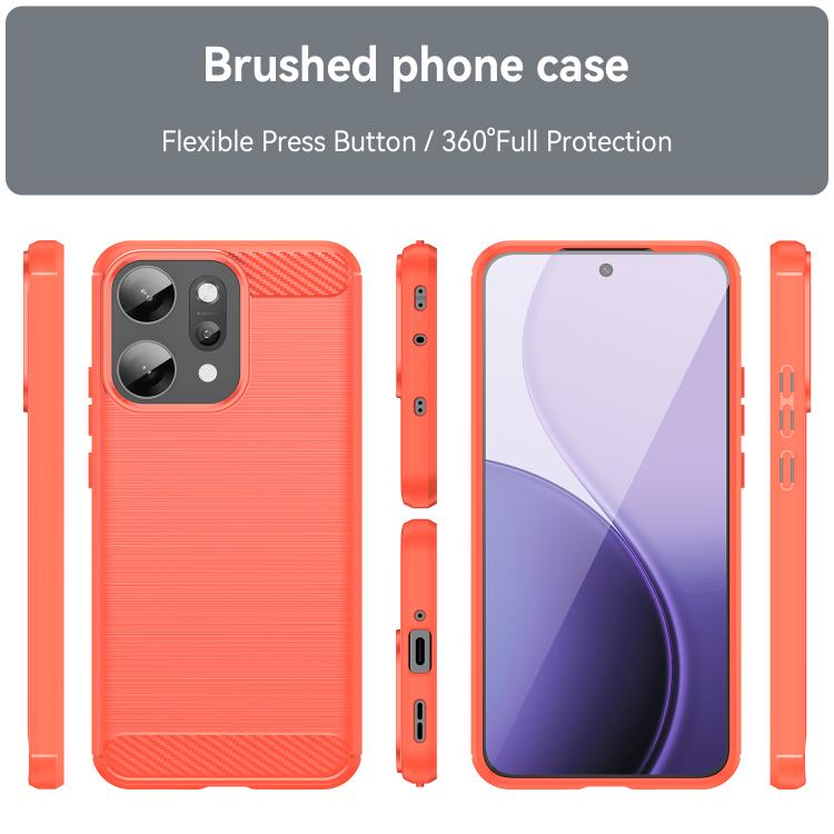 For OPPO Reno14 Pro Global Carbon Fiber Brushed Texture TPU Phone Case