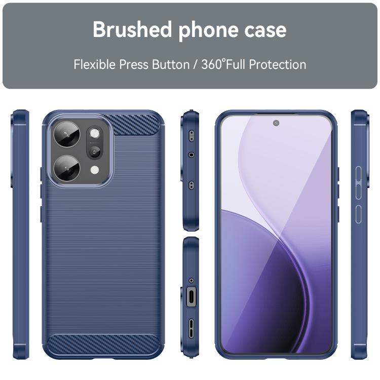 For OPPO Reno14 Pro Global Carbon Fiber Brushed Texture TPU Phone Case