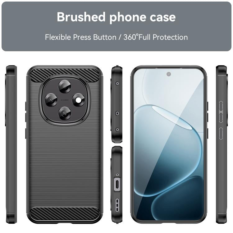 For OPPO F31 Pro 5G Carbon Fiber Brushed Texture TPU Phone Case