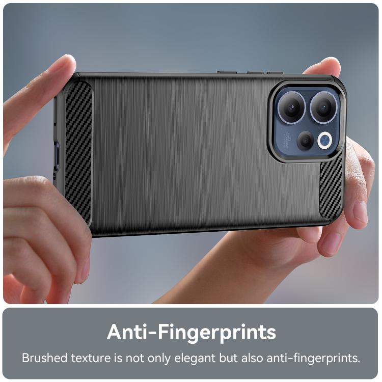 For OPPO Reno15 F 5G Carbon Fiber Brushed Texture TPU Phone Case