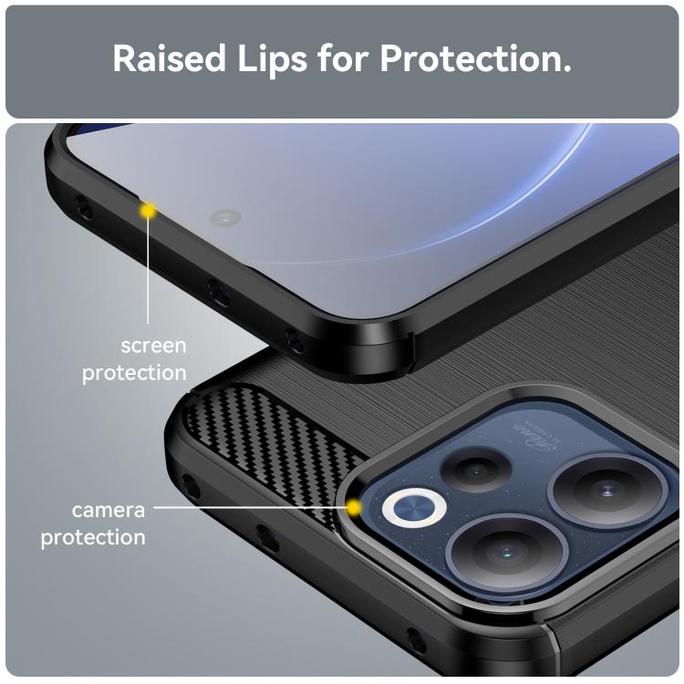 For OPPO Reno15 FS 5G Carbon Fiber Brushed Texture TPU Phone Case