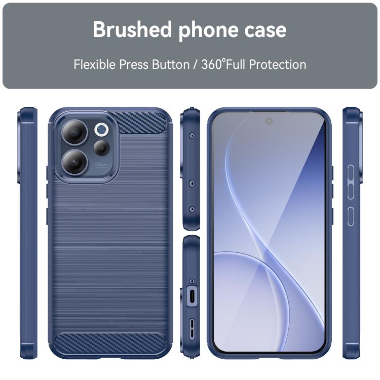 For OPPO Reno15 FS 5G Carbon Fiber Brushed Texture TPU Phone Case