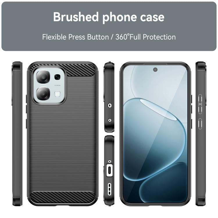 For OPPO A6 5G Carbon Fiber Brushed Texture TPU Phone Case