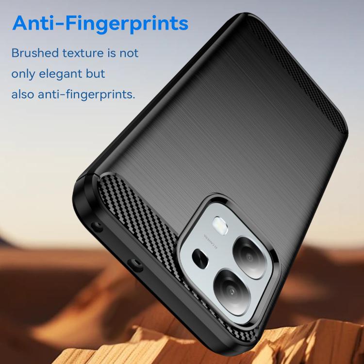 For OPPO A6 5G Carbon Fiber Brushed Texture TPU Phone Case