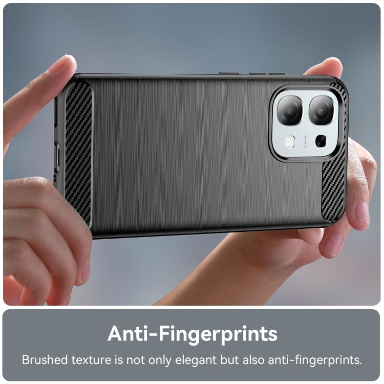 For OPPO A6 5G Carbon Fiber Brushed Texture TPU Phone Case