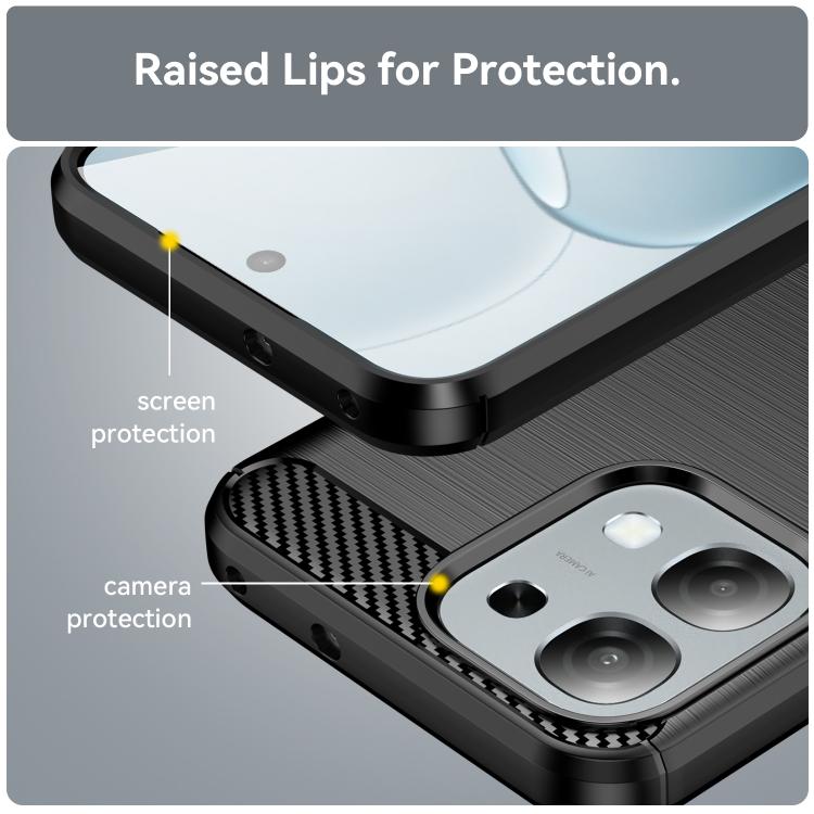 For OPPO A6 5G Carbon Fiber Brushed Texture TPU Phone Case