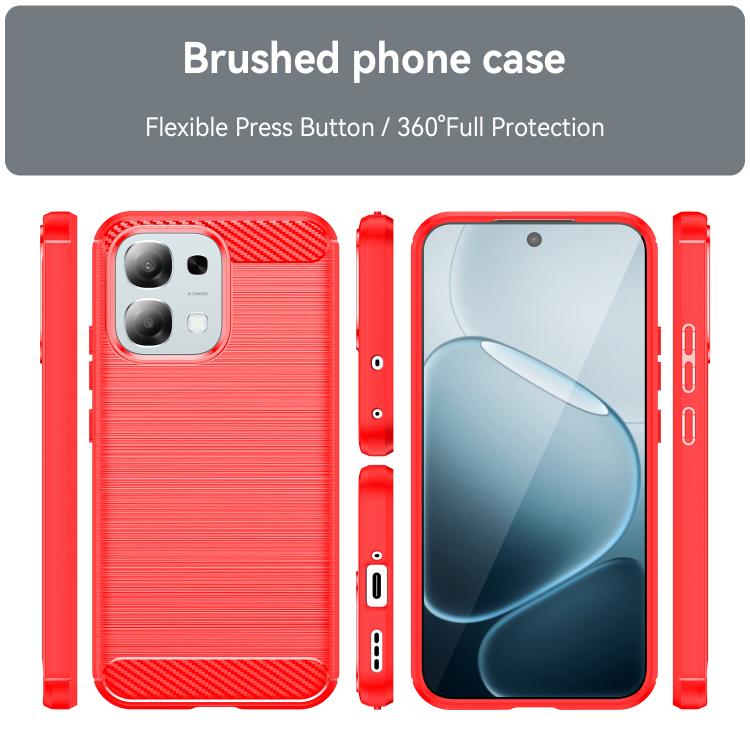 For OPPO A6 5G Carbon Fiber Brushed Texture TPU Phone Case