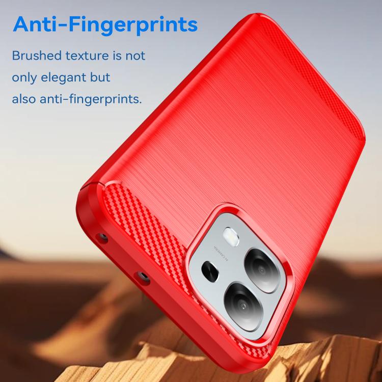 For OPPO A6 5G Carbon Fiber Brushed Texture TPU Phone Case