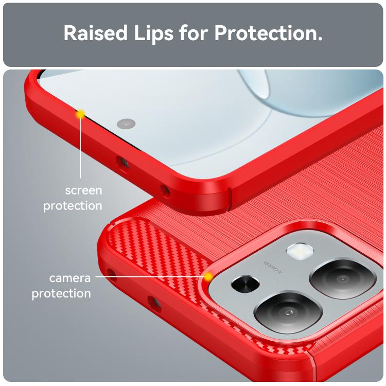 For OPPO A6 5G Carbon Fiber Brushed Texture TPU Phone Case
