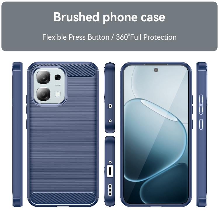 For OPPO A6 5G Carbon Fiber Brushed Texture TPU Phone Case