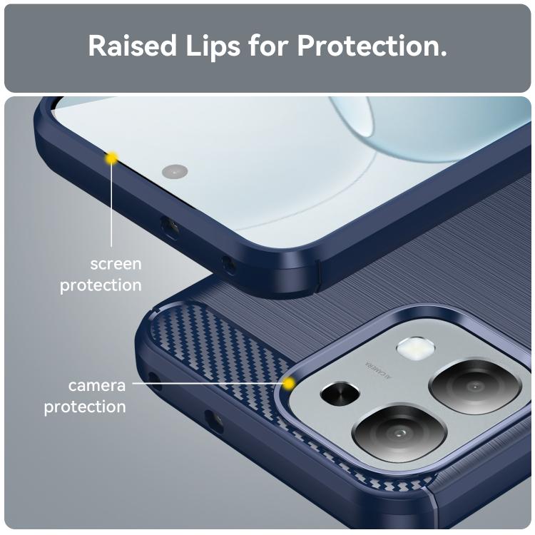 For OPPO A6 5G Carbon Fiber Brushed Texture TPU Phone Case