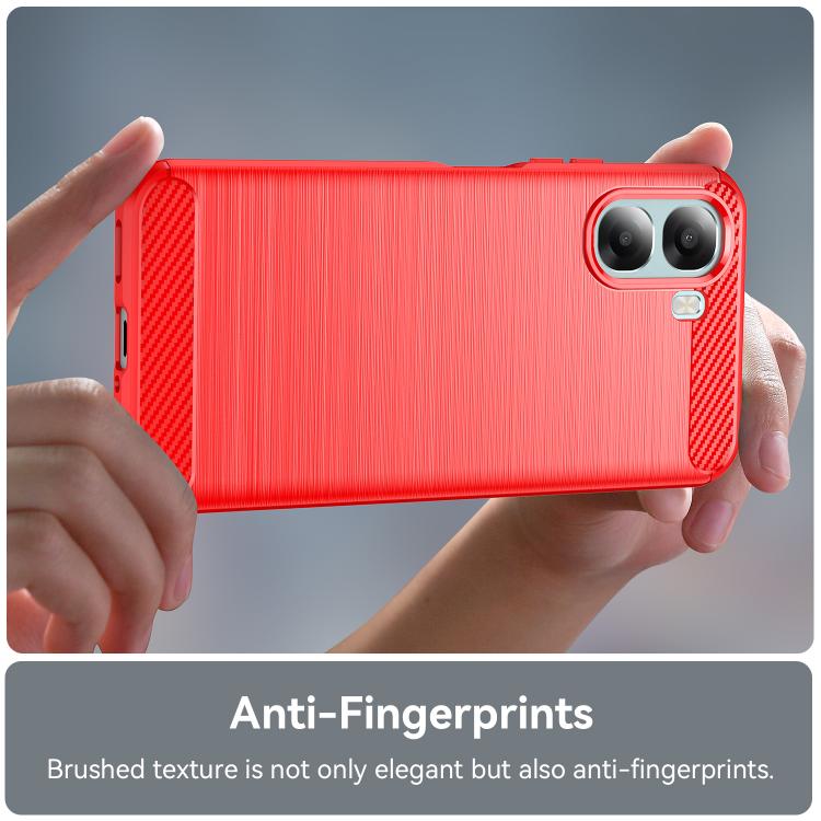 For OPPO A6x 4G Carbon Fiber Brushed Texture TPU Phone Case