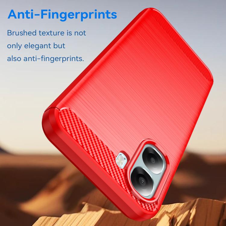 For OPPO A6x 5G Carbon Fiber Brushed Texture TPU Phone Case