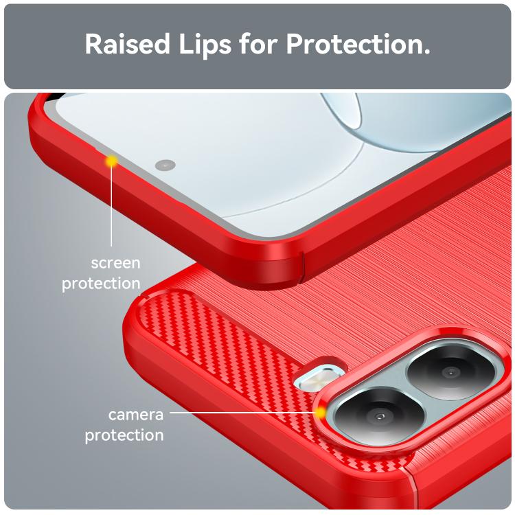 For OPPO A6x 5G Carbon Fiber Brushed Texture TPU Phone Case