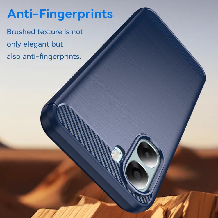 For OPPO A6x 5G Carbon Fiber Brushed Texture TPU Phone Case