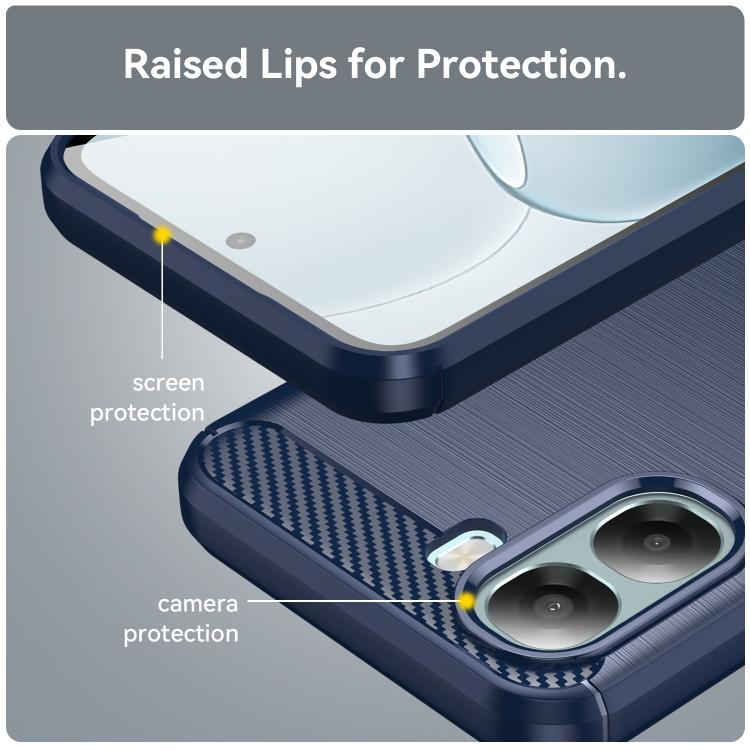 For OPPO A6x 5G Carbon Fiber Brushed Texture TPU Phone Case