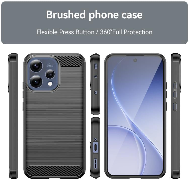 For OPPO Reno15 5G Global Carbon Fiber Brushed Texture TPU Phone Case