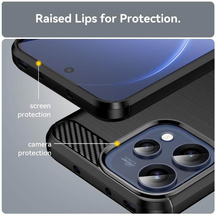 For OPPO Reno15 5G Global Carbon Fiber Brushed Texture TPU Phone Case