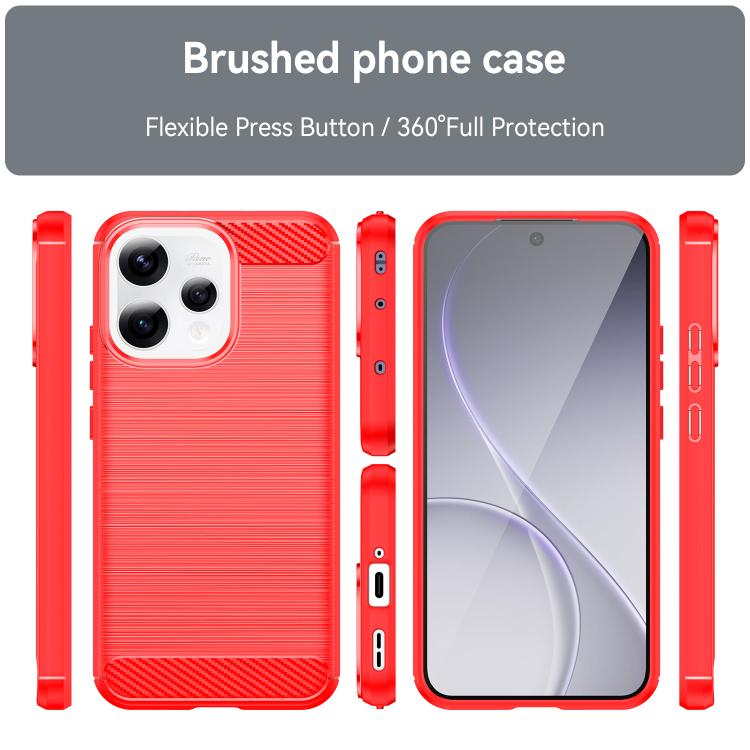 For OPPO Reno15 5G Global Carbon Fiber Brushed Texture TPU Phone Case