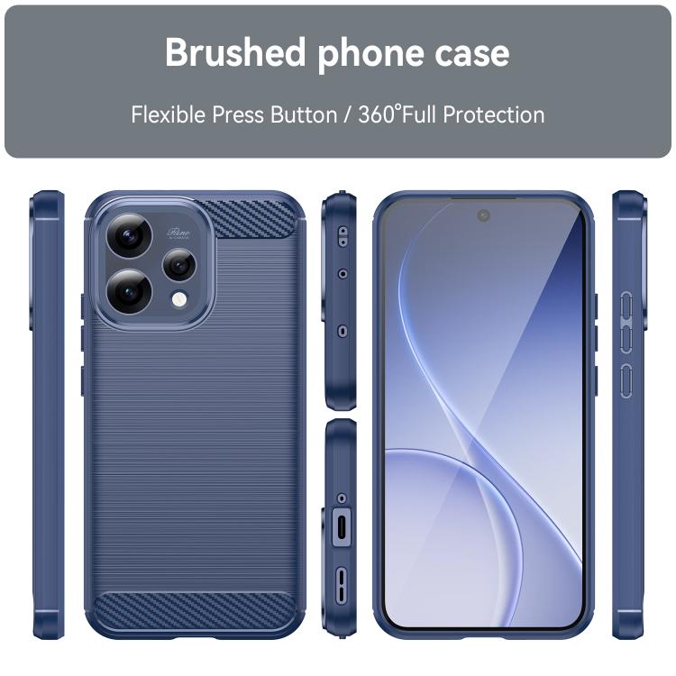 For OPPO Reno15 5G Global Carbon Fiber Brushed Texture TPU Phone Case