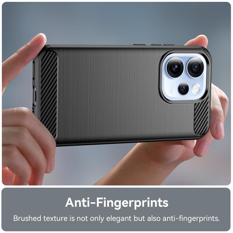 For OPPO Reno15 Pro 5G Global Carbon Fiber Brushed Texture TPU Phone Case