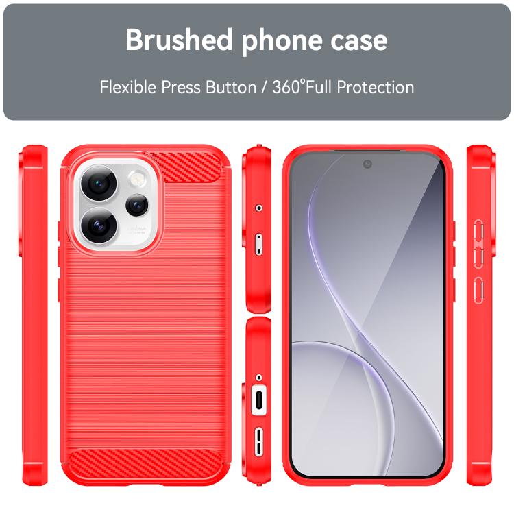 For OPPO Reno15 Pro 5G Global Carbon Fiber Brushed Texture TPU Phone Case