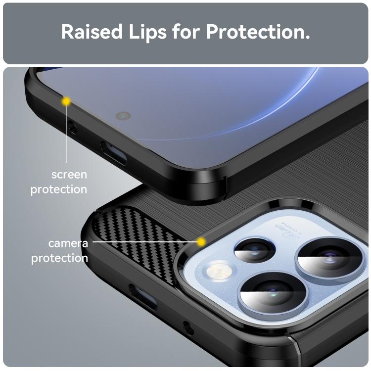 For OPPO Reno15 Pro Mini 5G Carbon Fiber Brushed Texture TPU Phone Case