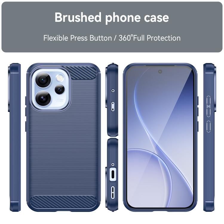 For OPPO Reno15 Pro Mini 5G Carbon Fiber Brushed Texture TPU Phone Case