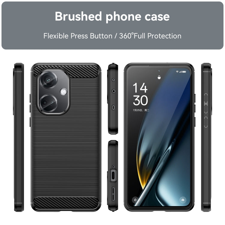 For OnePlus Nord CE3 5G Brushed Texture Carbon Fiber TPU Phone Case