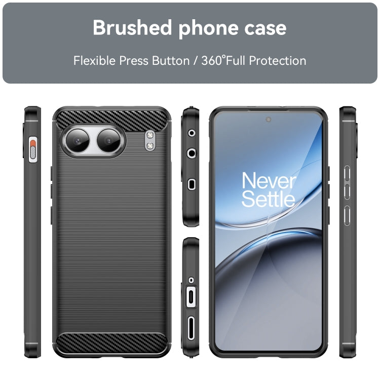 For OnePlus Nord 4 Carbon Fiber Brushed Texture TPU Phone Case