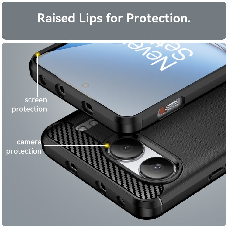 For OnePlus Nord 4 Carbon Fiber Brushed Texture TPU Phone Case