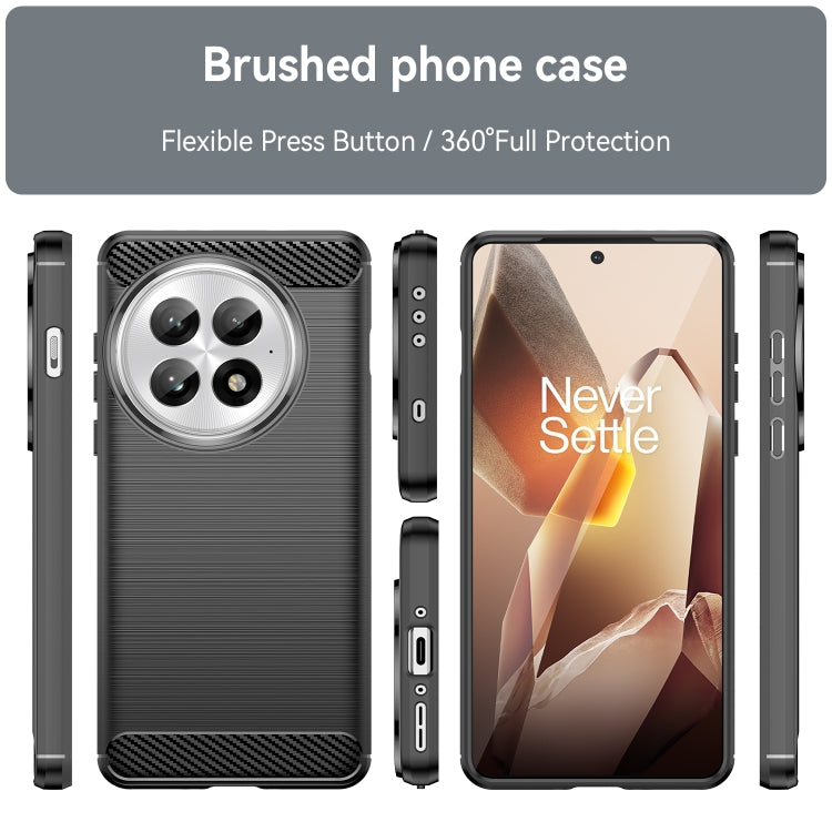 For OnePlus 13 Carbon Fiber Brushed Texture TPU Phone Case