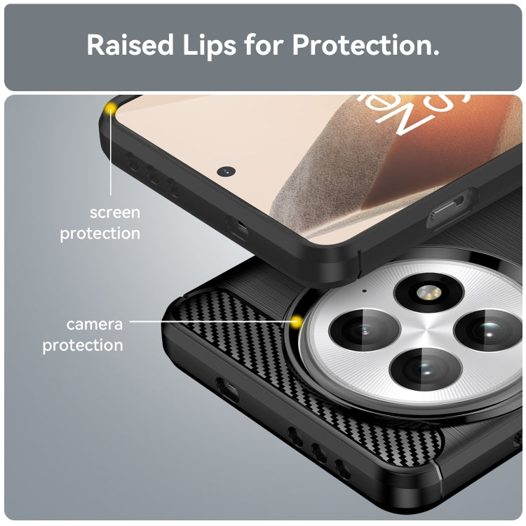 For OnePlus 13 Carbon Fiber Brushed Texture TPU Phone Case