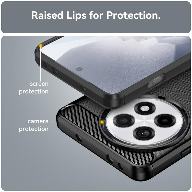 For OnePlus Ace 5 5G Carbon Fiber Brushed Texture TPU Phone Case