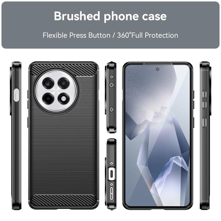 For OnePlus Ace 5 Pro 5G Carbon Fiber Brushed Texture TPU Phone Case